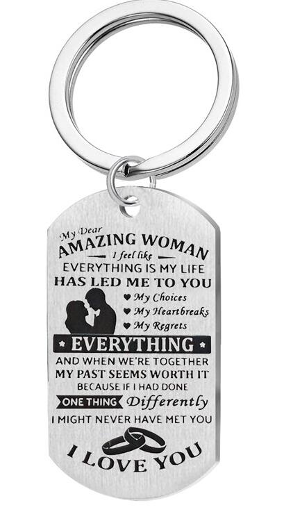 Amazing Woman Letter Tag Necklace