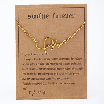 Personalized Minimalist Singer Signature Necklace Gift