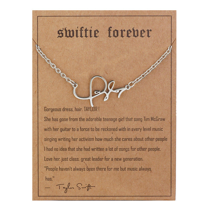 Personalized Minimalist Singer Signature Necklace Gift