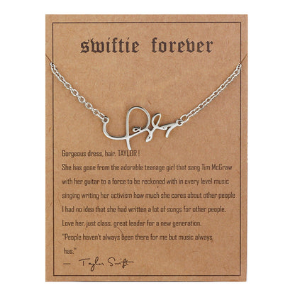 Personalized Minimalist Singer Signature Necklace Gift