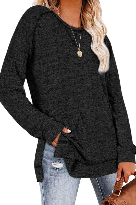 NEYOUQE Sweaters Long Sleeve for Active Woman Clothes Fashion 2024 tee Shirts for Women Thin Stripe Pregnancy Maternity Workout Cute Tunic Tops Girls Yoga Comfy for Women Running Clothes Black M