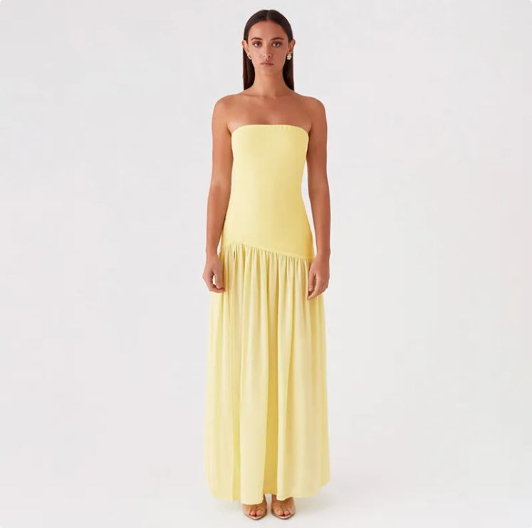 Elegance Max Strapless Slit Dress