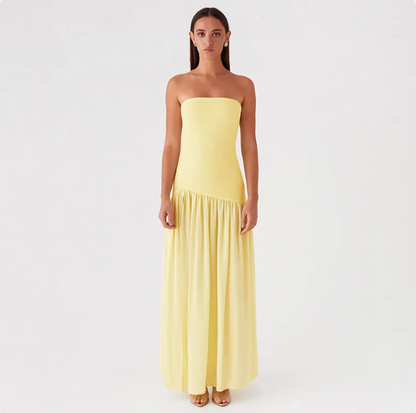 Elegance Max Strapless Slit Dress